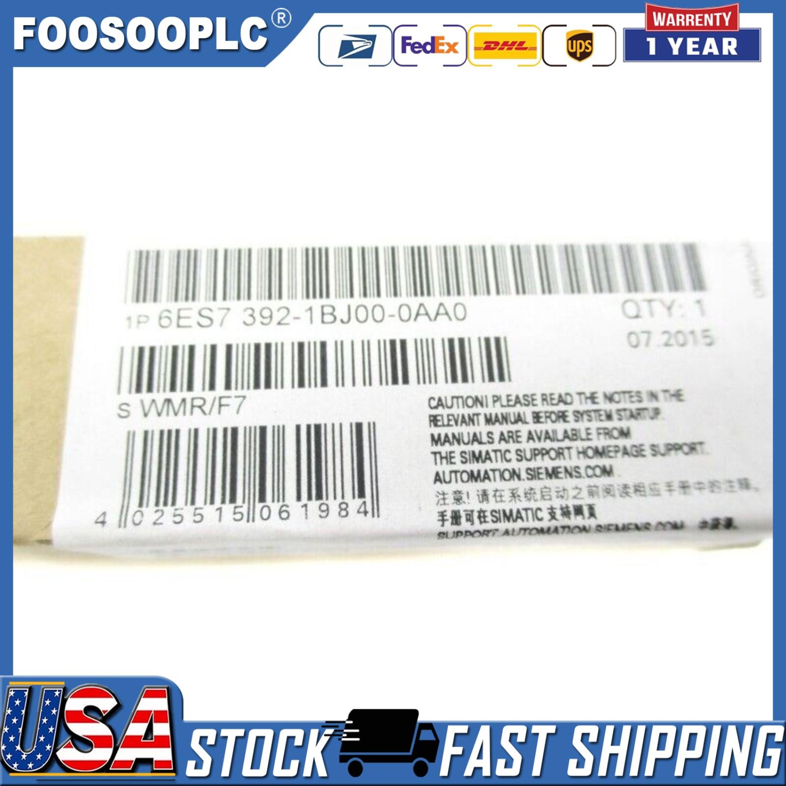 NewSiemens 6ES7392-1BJ00-0AA0 6ES7 392-1BJ00-0AA0 SIMATIC S7-300 Front connector