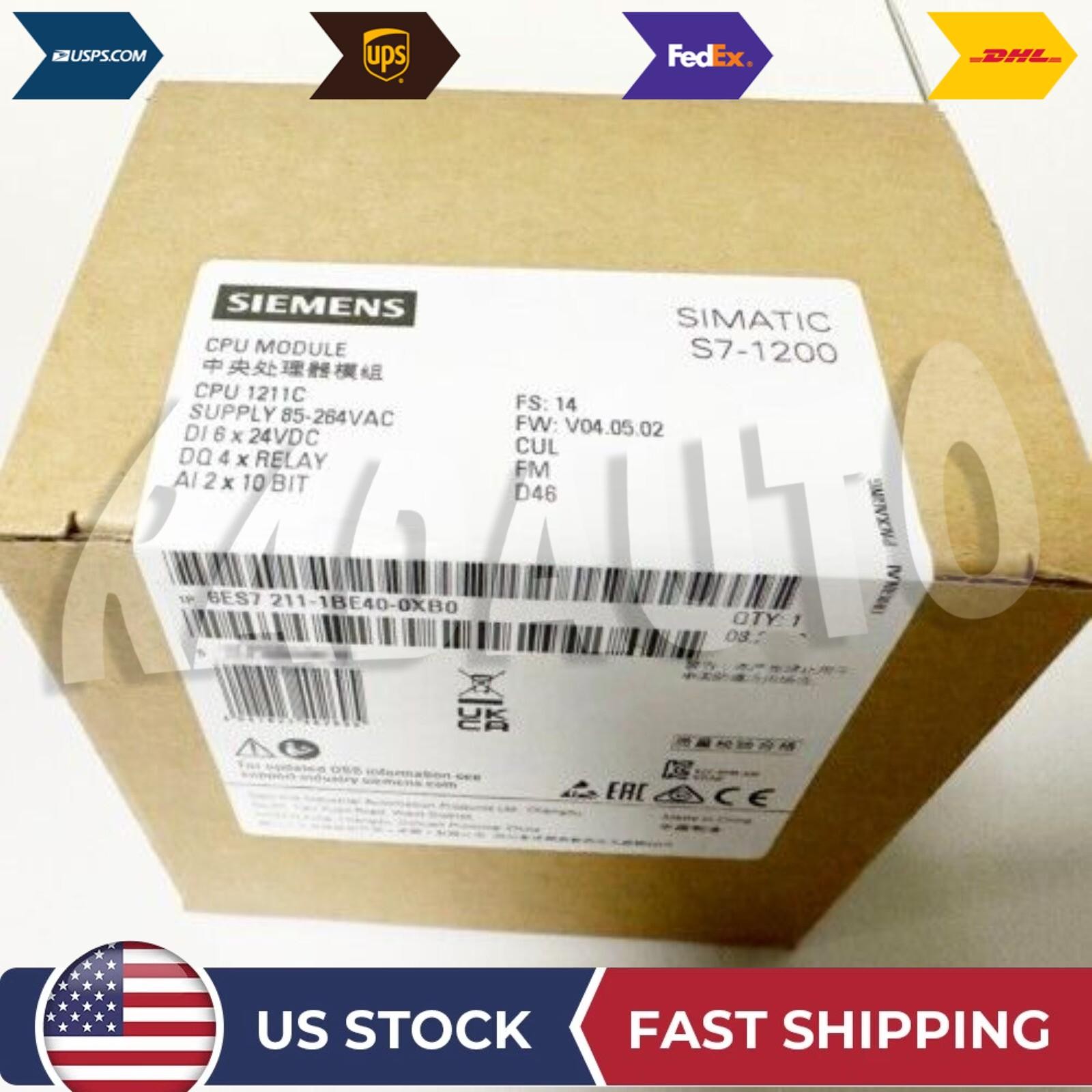 New Siemens 6ES7211-1BE40-0XB0 6ES72111BE400XB0 SIMATIC S7-1200 CPU 1211C