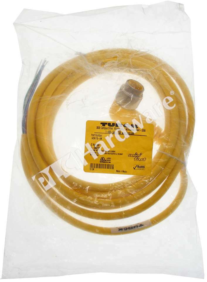 New Sealed Turck WSM 76-4M Actuator and Sensor Extension Cordset 4 m Right Angle