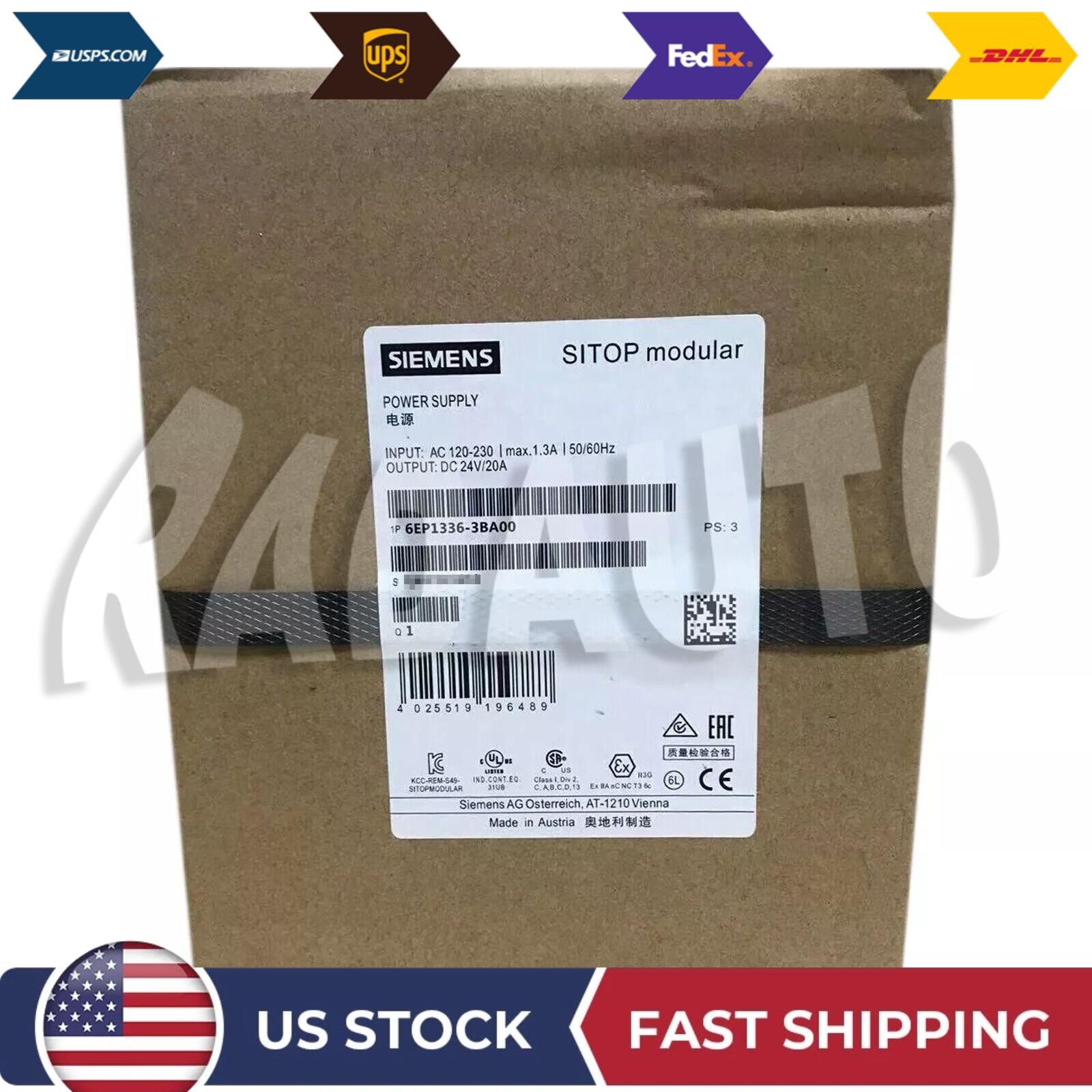 New Siemens 6EP1336-3BA00 SITOP Modular Stabilized Power Supply 6EP1 336-3BA00