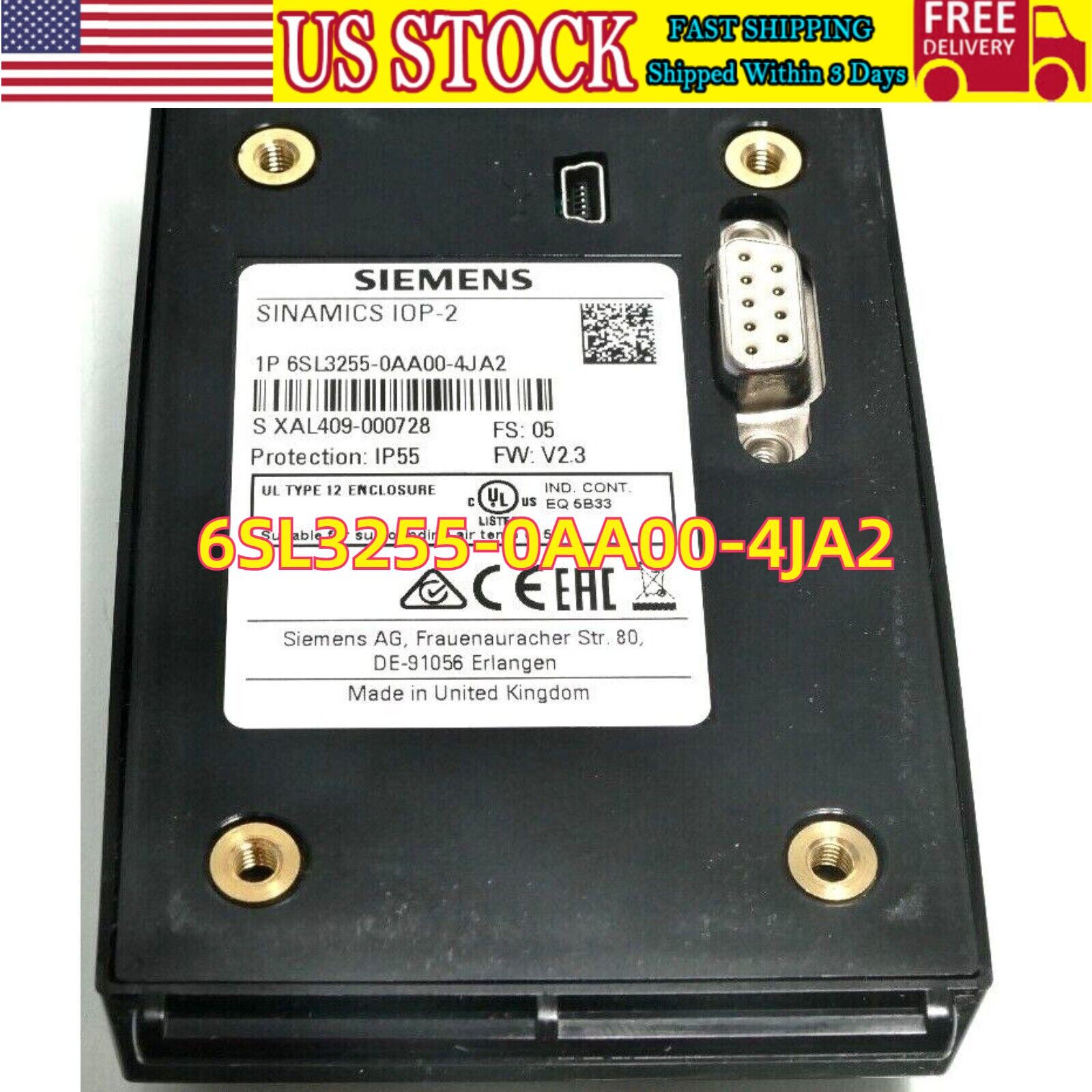 New Siemens 6SL3 255-0AA00-4JA2 6SL3255-0AA00-4JA2 G Intelligent Operator Panel