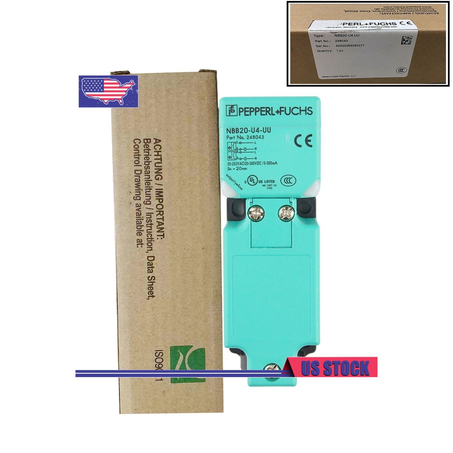 New In Box For FUCHS NBB20-U4-UU + For PEPPERL Inductive Sensor USA