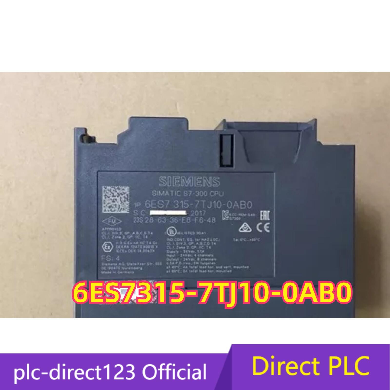 New Siemens 6ES7 315-7TJ10-0AB0 6ES7315-7TJ10-0AB0 S7-300 CPU 315T-3 PN/DP