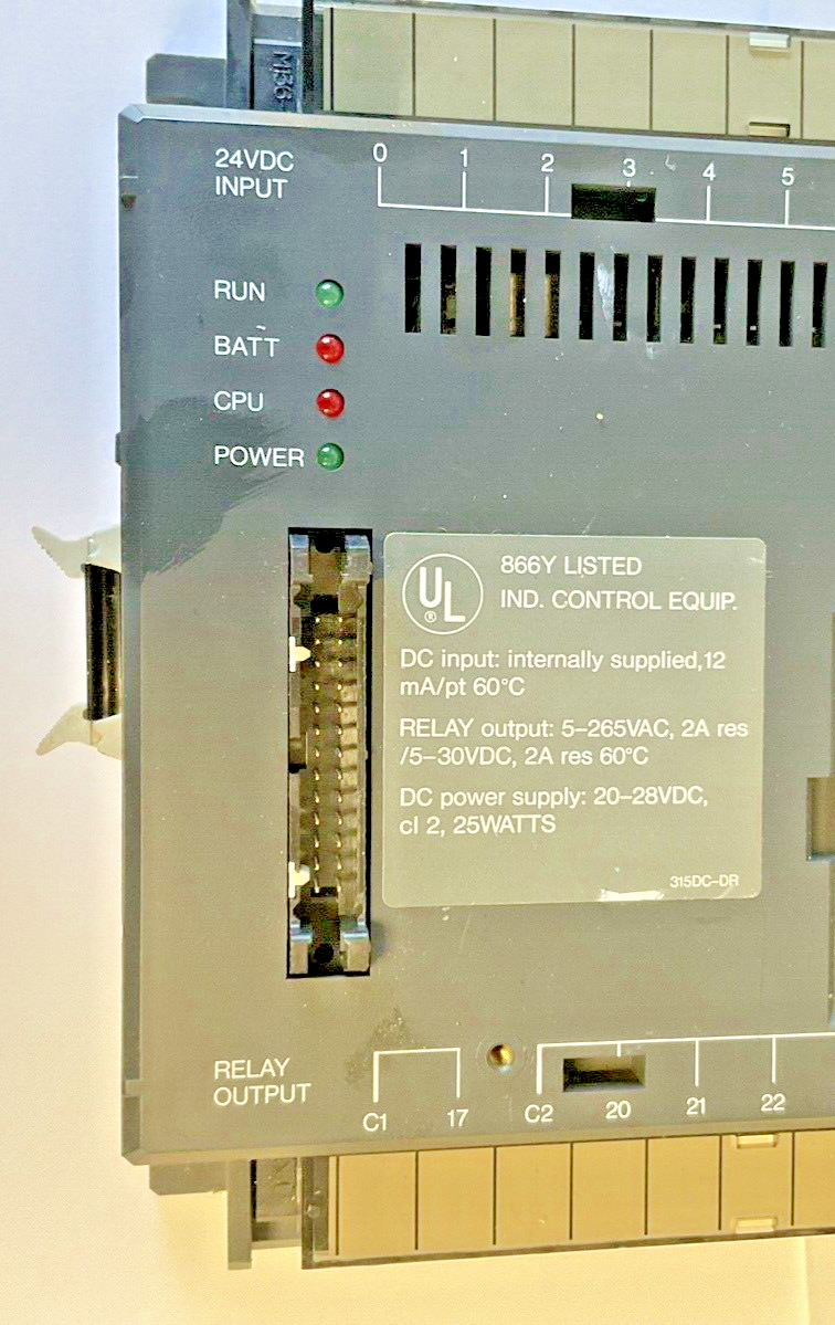 SIEMENS TI315DC CENTRAL PROCESSING UNIT 265VAC 30VDC 25WATTS