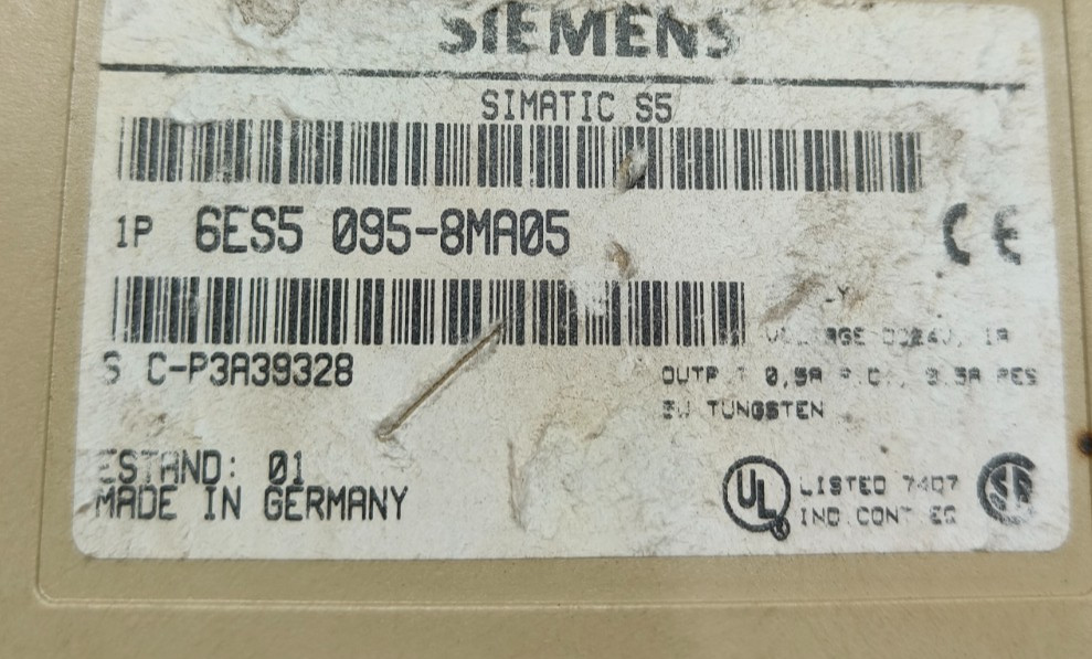 SIEMENS 6ES5 095-8MA05 PROGRAMMABLE LOGIC CONTROLLER ( USED CONDITION )