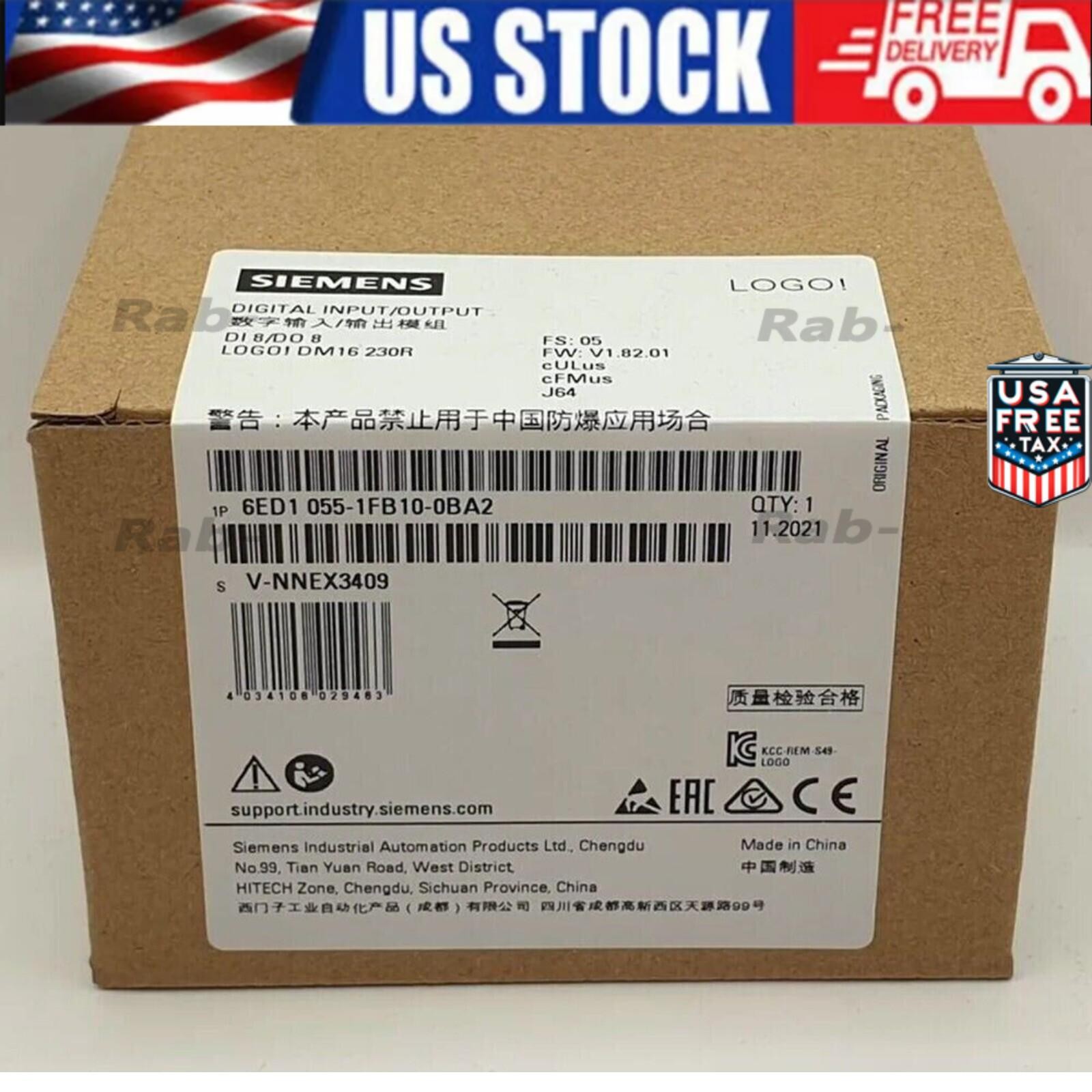 New Siemens 6ED1055-1FB10-0BA2 6ED10551FB100BA2 LOGO DM16 230R expansion