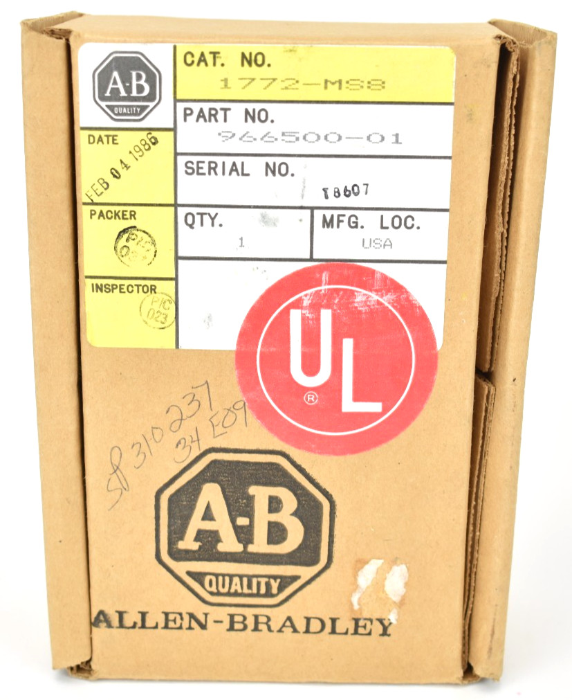 Allen Bradley 1772-MS8 966500-01 8K MS8 Word RAM Memory Segment Module PLC-2 NOS