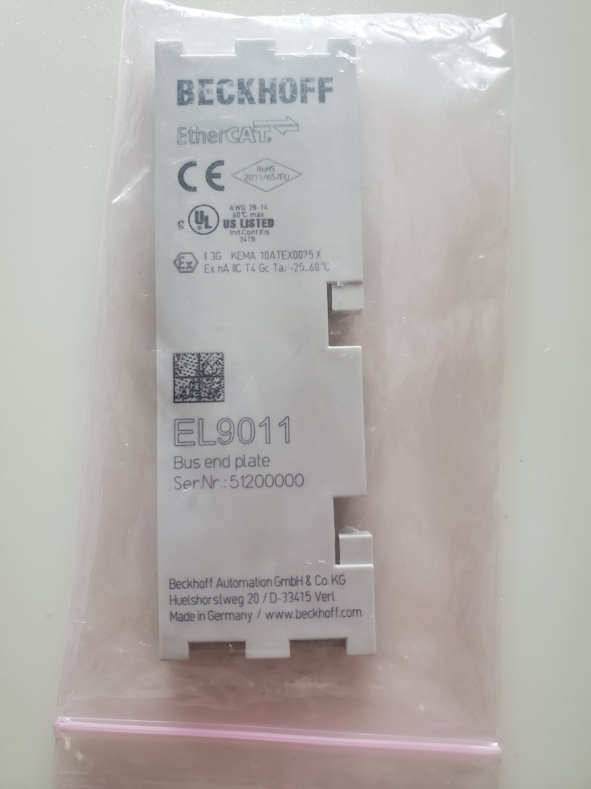 Beckhoff EL9011 PLC Module EL 9011