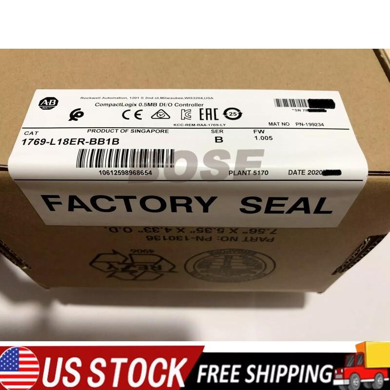 New Factory Sealed AB 1769-L18ER-BB1B /B CompactLogix 0.5MB DI/O Controller