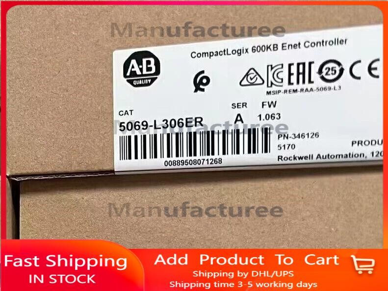 New Allen-Bradley CompactLogix 5380 Controller 5069-L306ER Factory Sealed
