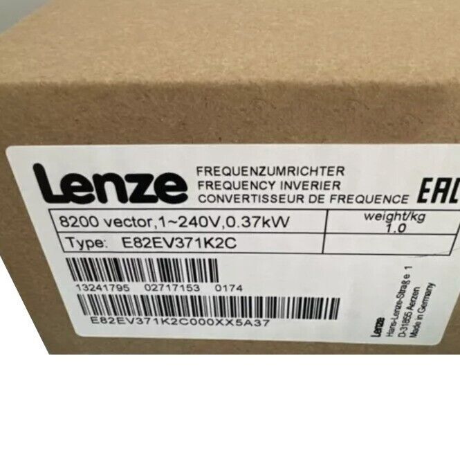 E82EV371K2C 1PC NEW LENZE Vector 1-240v 0.37kW E82EV371K2C