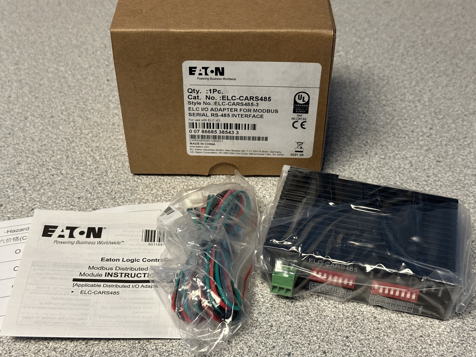 NEW in box EATON ELC-CARS485 ELC I/O Adapter Module Modbus serial RS-485
