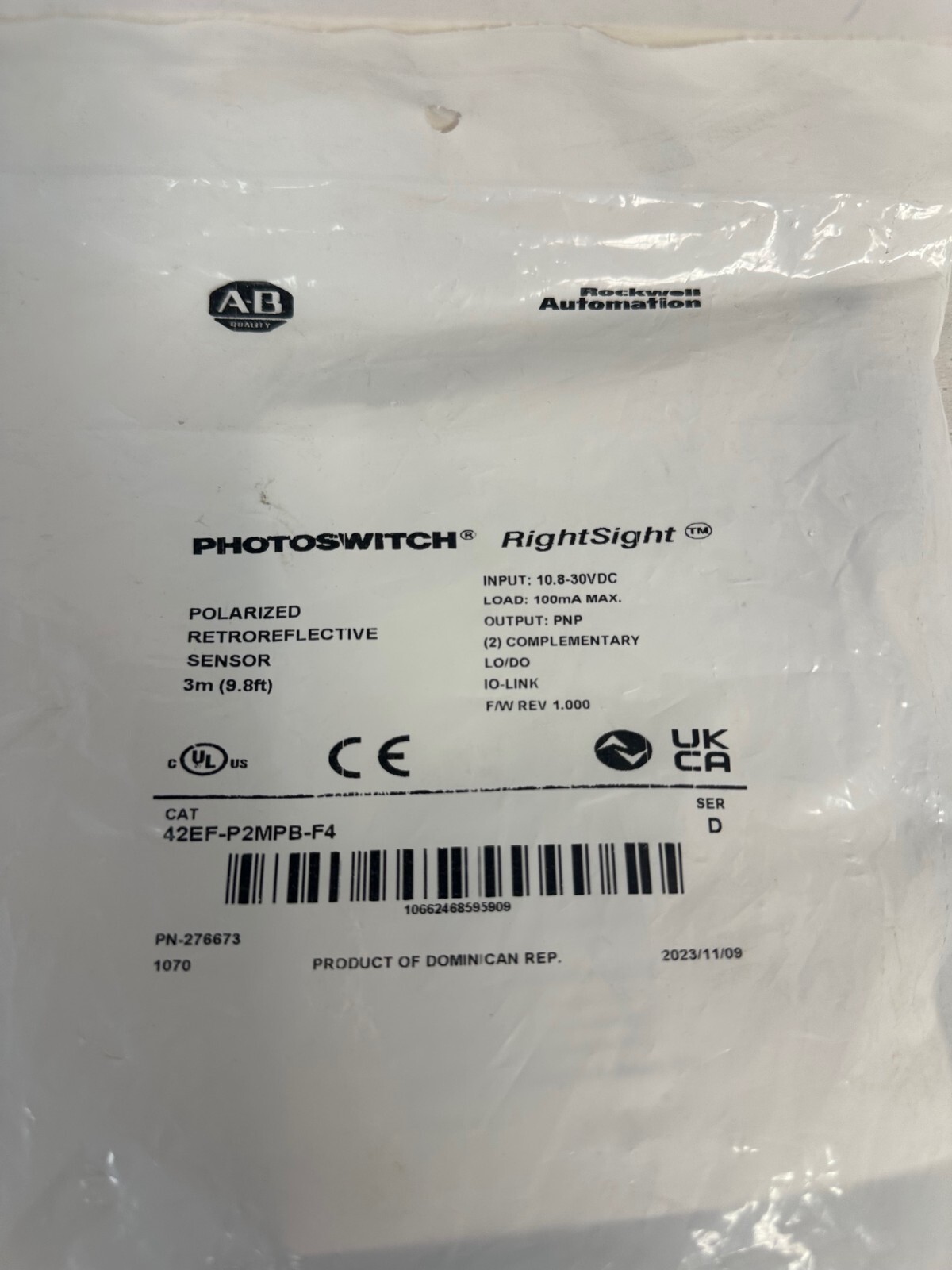 ALLEN BRADLEY 42EF-P2MPB-F4 SER D