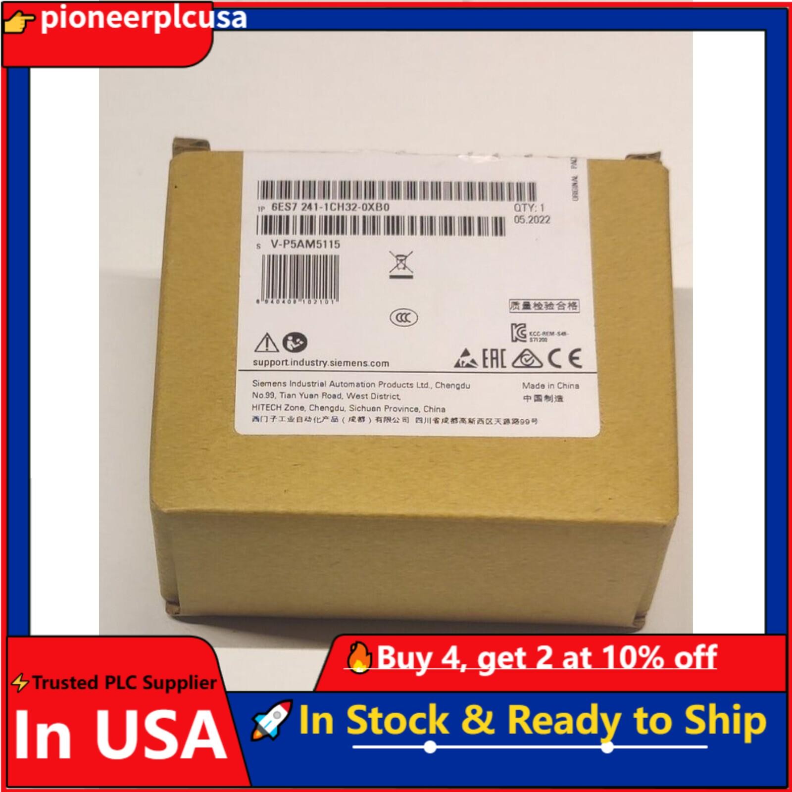 New Siemens 6ES7 241-1CH32-0XB0 6ES7241-1CH32-0XB0 SIMATIC S7-1200 CM 1241
