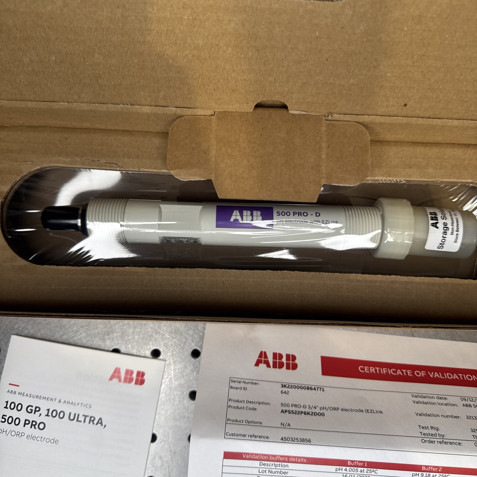 ABB 500 Pro-D Ph Electrode With EZLink /APS522P6K2D00