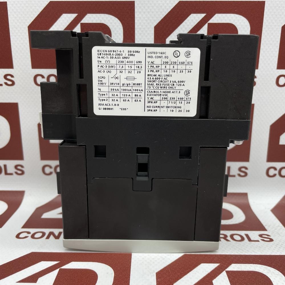 3RT1034-1AC20 | Siemens | Contactor, 32A, 24VAC Coil, 3 Pole, Used