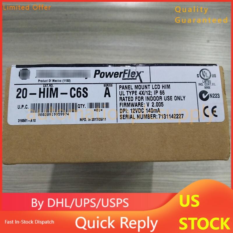 20-HIM-C6S Panel Mount LCD Motor Control 20HIMC6S New Allen-Bradley US Free Tax