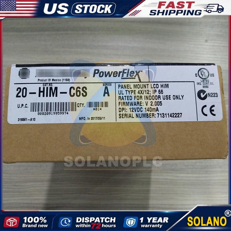20-HIM-C6S Panel Mount LCD Motor Control 20HIMC6S New Allen-Bradley US Free Tax