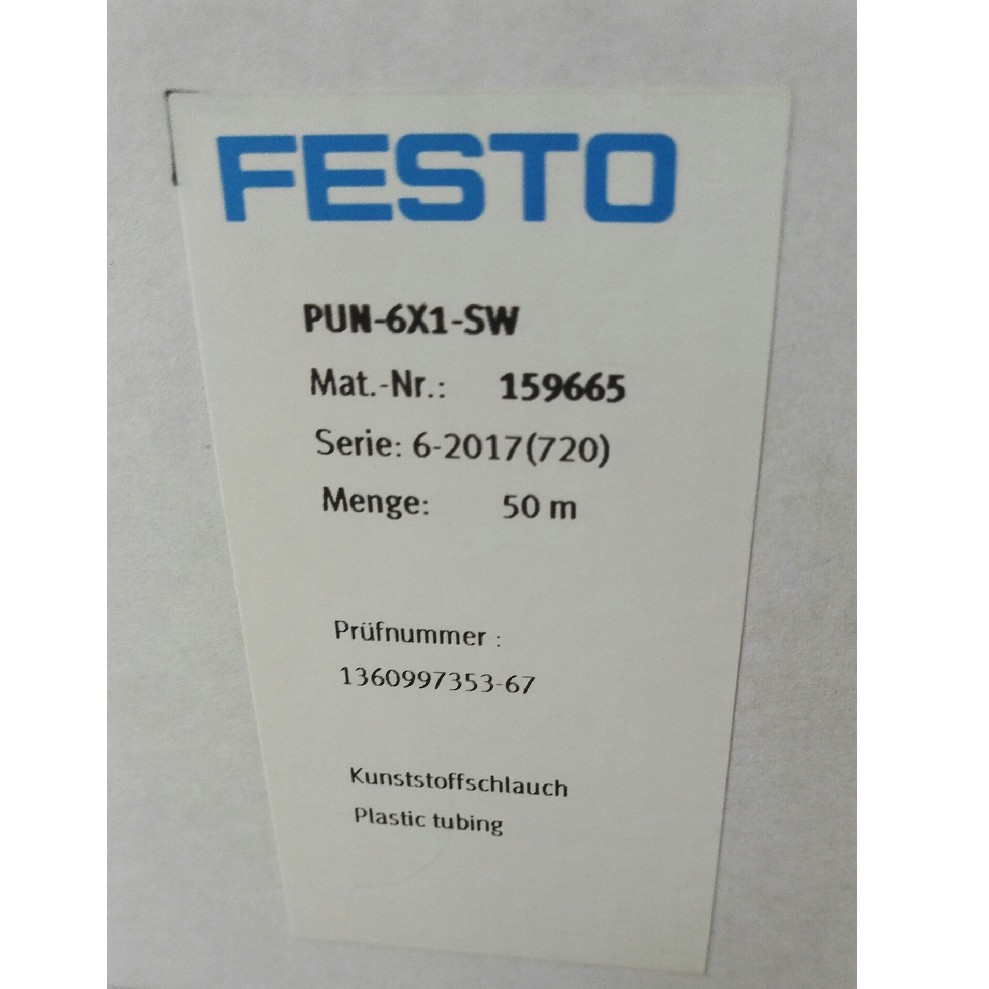 1pc New Festo PUN-6X1-SW 159665 50M Pneumatic Tubing Fast Shipping