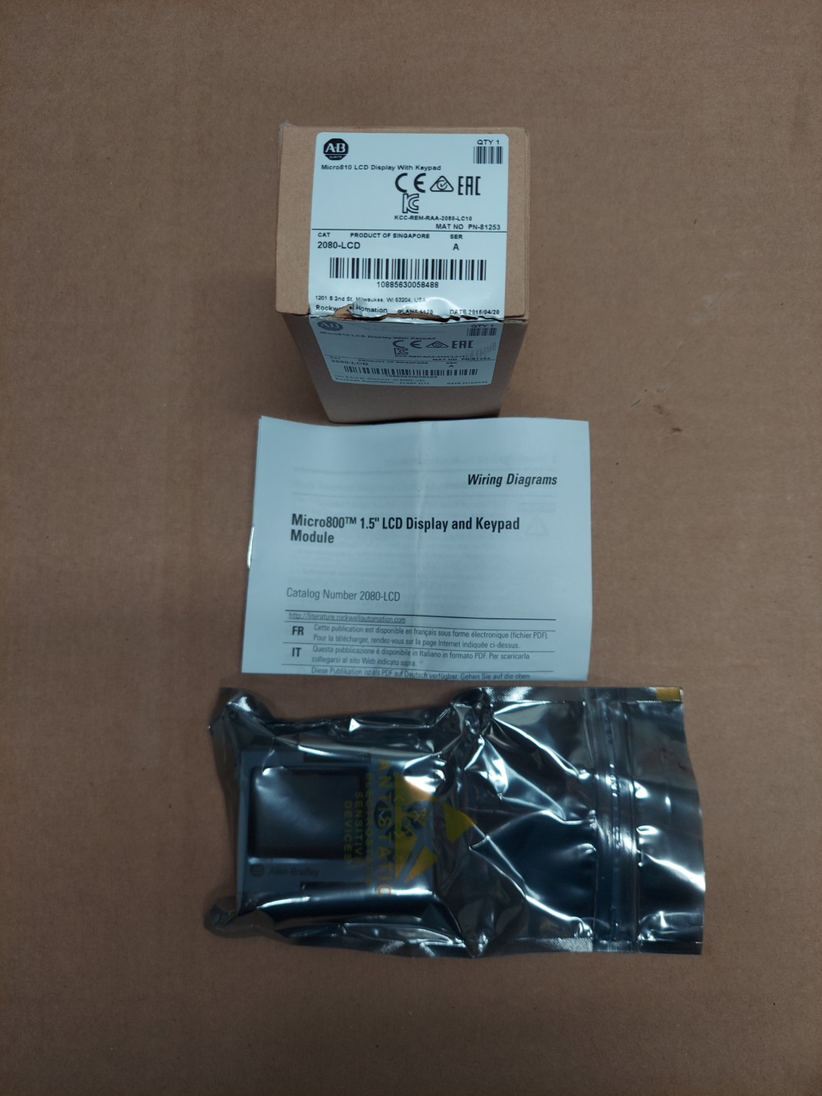 Allen Bradley 2080-LCD /A Micro 810 1.5″ Local LCD Display Module with Keypad