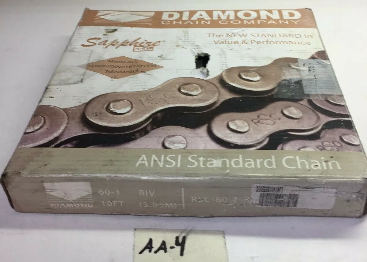 DIAMOND CHAIN RSC-60-1-R-3.05M 10′ ANSI STANDARD CHAIN (NEW IN BOX) + WARRANTY!