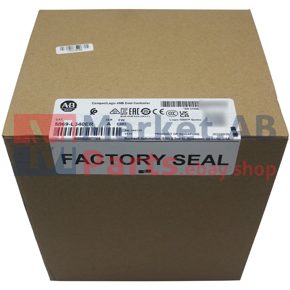 New Allen Bradley 5069-L340ER CompactLogix Enet Controller 4 MB User Memory
