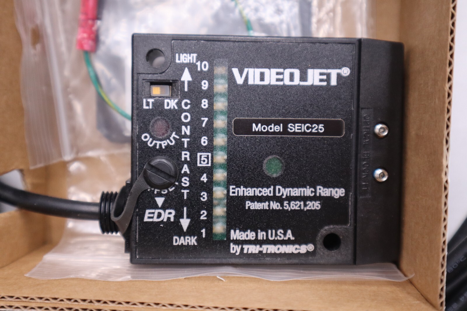 NEW IN BOX VIDEOJET FIBER OPTIC PRODUCT DETECTOR SEIC25A 375085-05 STOCK H266