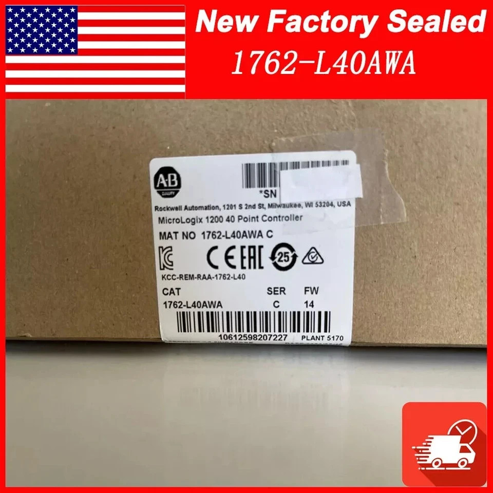 NEW Allen-Bradley 1762-L40AWA /C MicroLogix 1200 40 Piont Controller 1762L40AWA