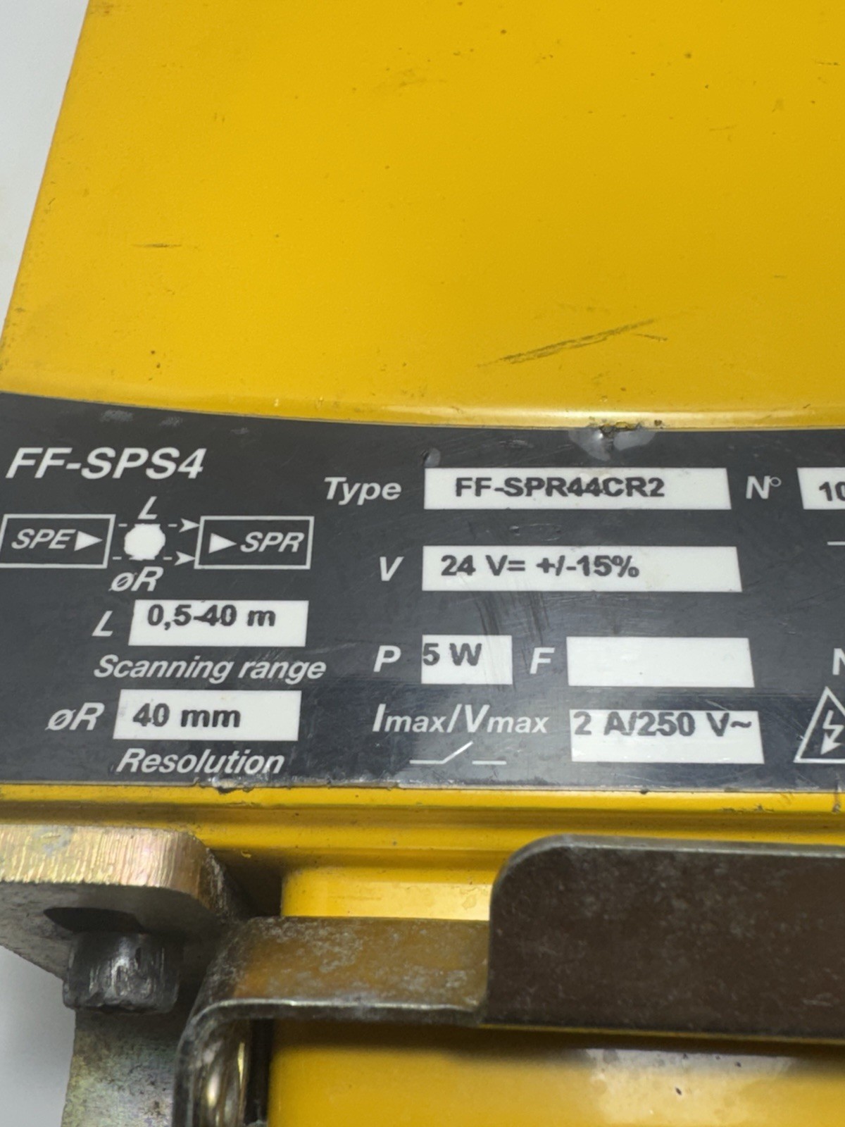 Honeywell FF-SPS4 FF-SPR44CR2 Safety Light Curtain Sensor Scanner-Untested