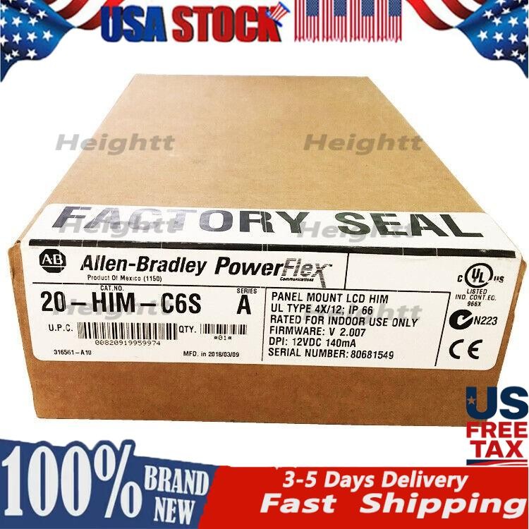 New Sealed AB 20-HIM-C6S PFlex 20 IP66-UL NemaType 4X-12 20HIMC6S US Free Tax