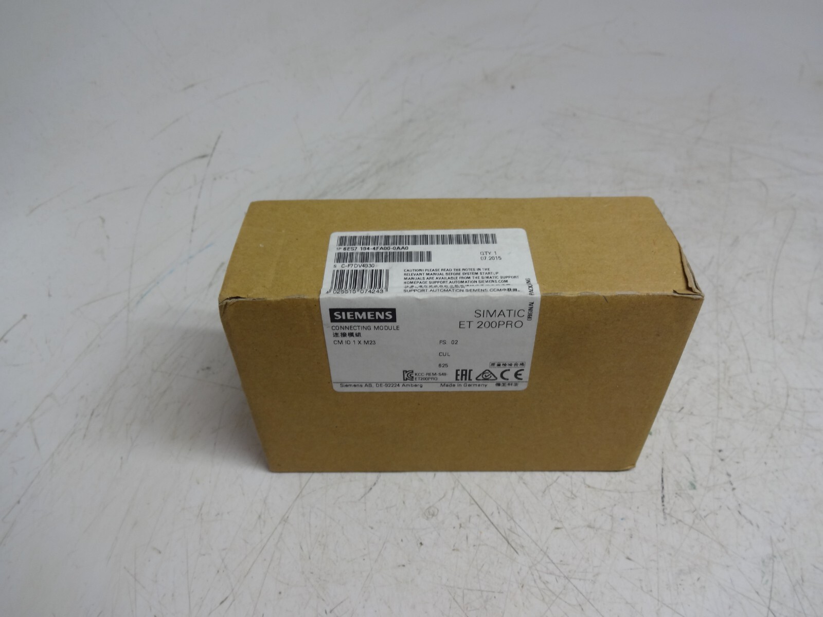 New Siemens SIMATIC 6ES71944FA000AA0 ET 200PRO 6ES7 194-4FA00-0AA0 Sealed