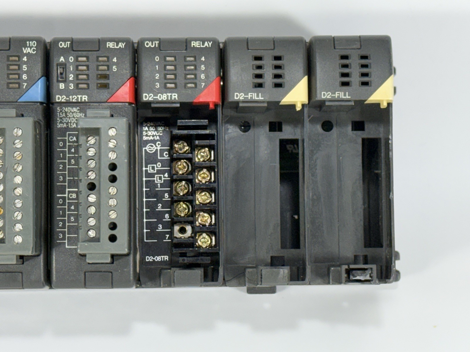 Koyo Direct Logic Automation Direct 205 w/ DL240 CPU, D2-16NA, D2-12TR – AS/IS