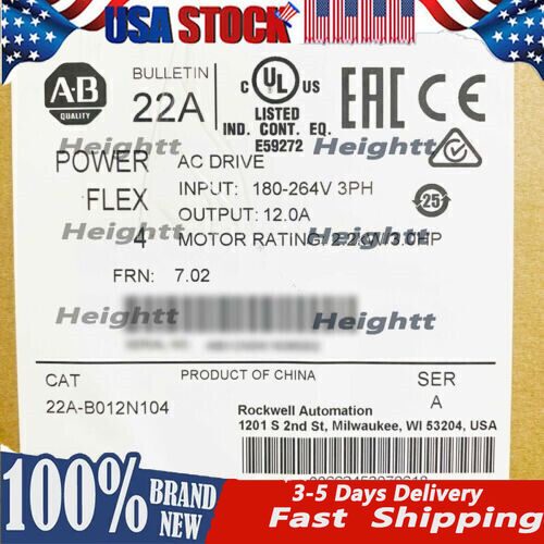 AB 22AB012N104 PowerFlex 4 2.2 kW 3 HP AC Drive AB 22AB012N104