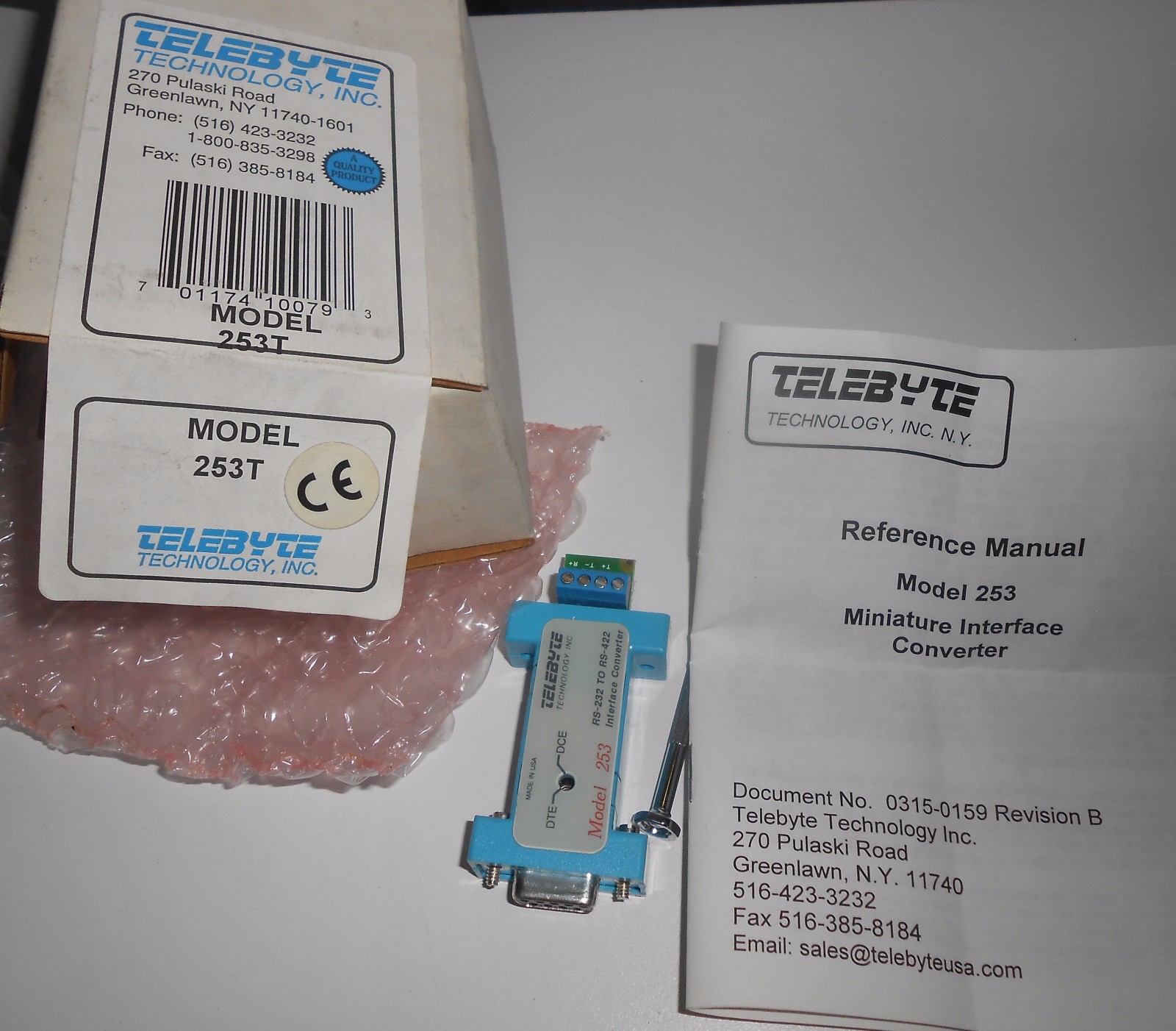 TELEBYTE 235T RS-232 TO RS-422 INTERFACE CONVERTER