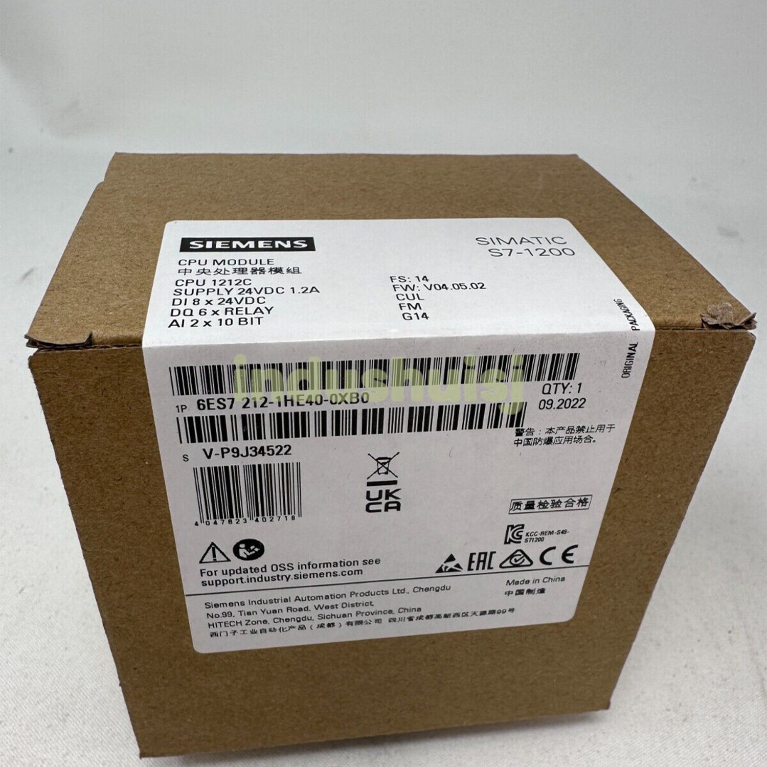 6ES7 212-1HE40-0XB0 NEW SIEMENS 6ES7212-1HE40-0XB0 SIMATIC S7-1200 CPU 1212C