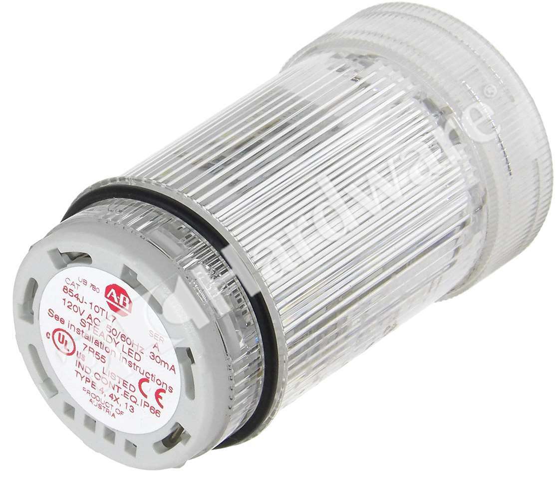 Allen Bradley 854J-10TL7 /A Light Module 120V AC Steady LED Clear Lens Qty