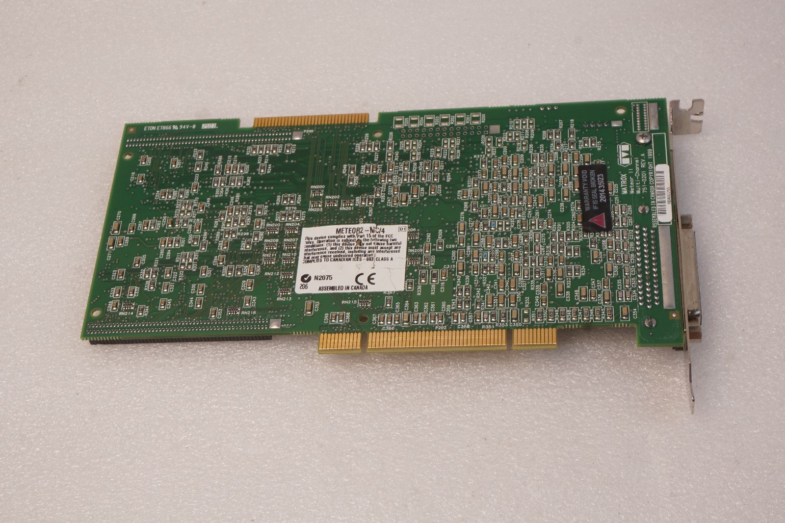 MATROX METEOR-II MULTI-CHANNEL 751-0201 REV. A METEOR2-MC/4 BOARD FREE SHIP