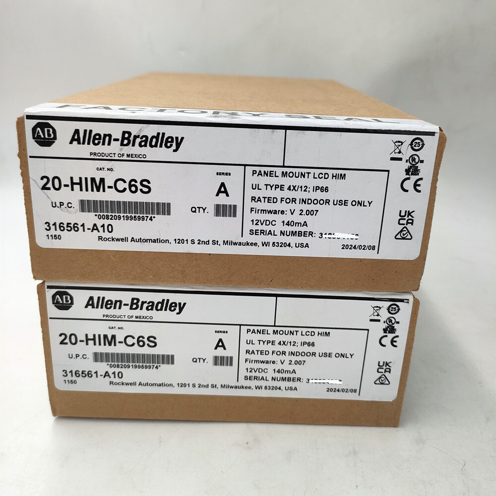 New Allen Bradley 20-HIM-C6S SER. A Powerflex Panel Mount LCD HIM 20HIMC6S