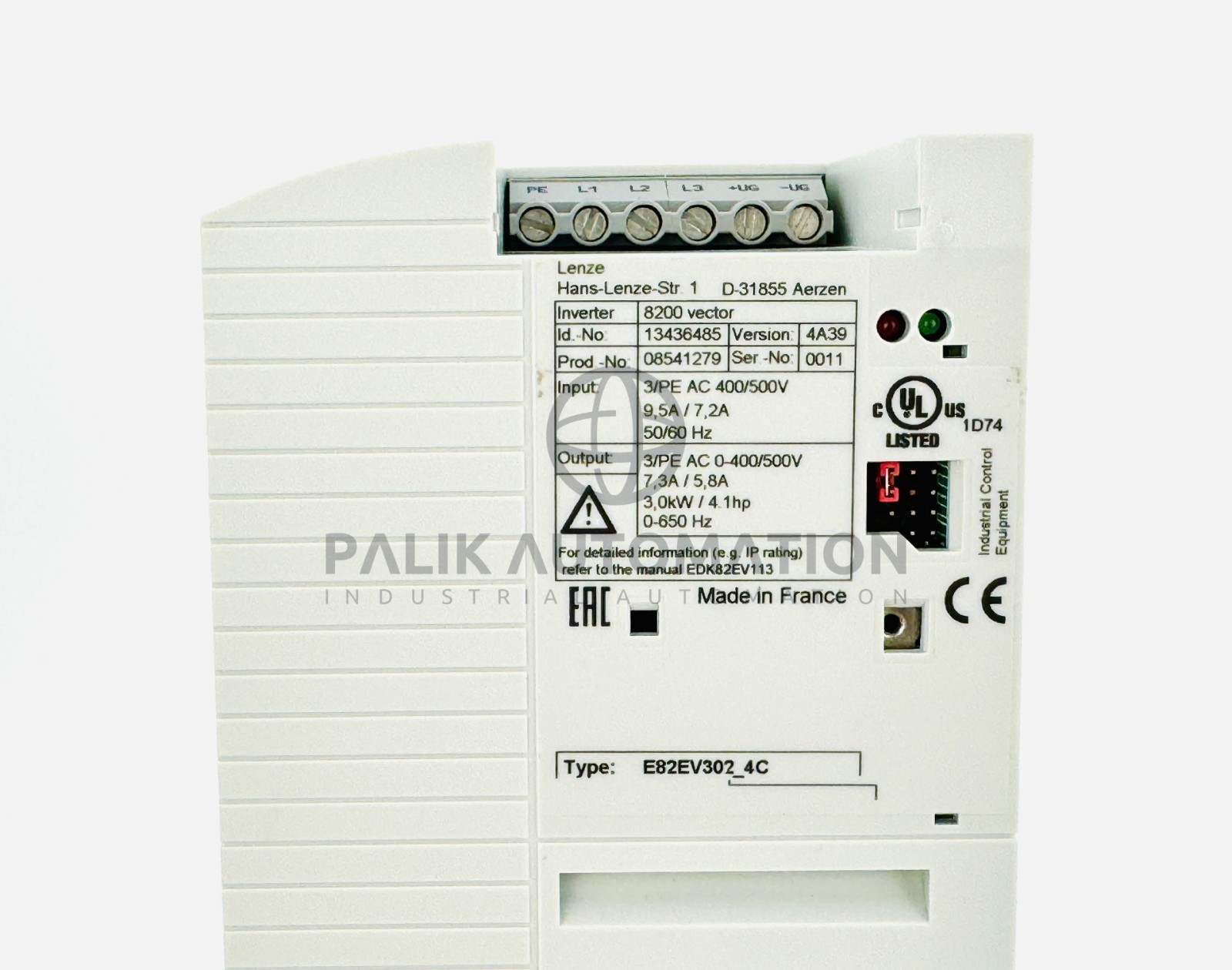 LENZE E82EV302K4C E82EV302_4C INVERTER 8200 SERIES 3.0kW 13436485 NEW
