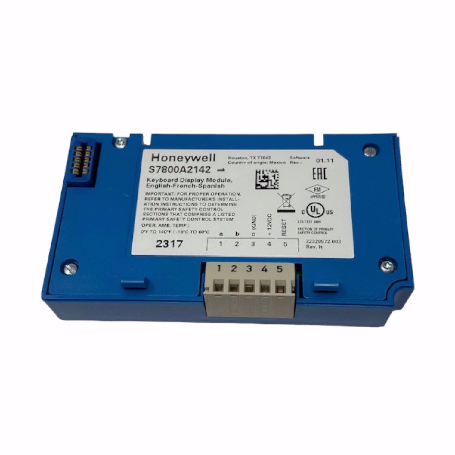HONEYWELL S7800A2142 7800 SERIES 4-LINE LCD KDM