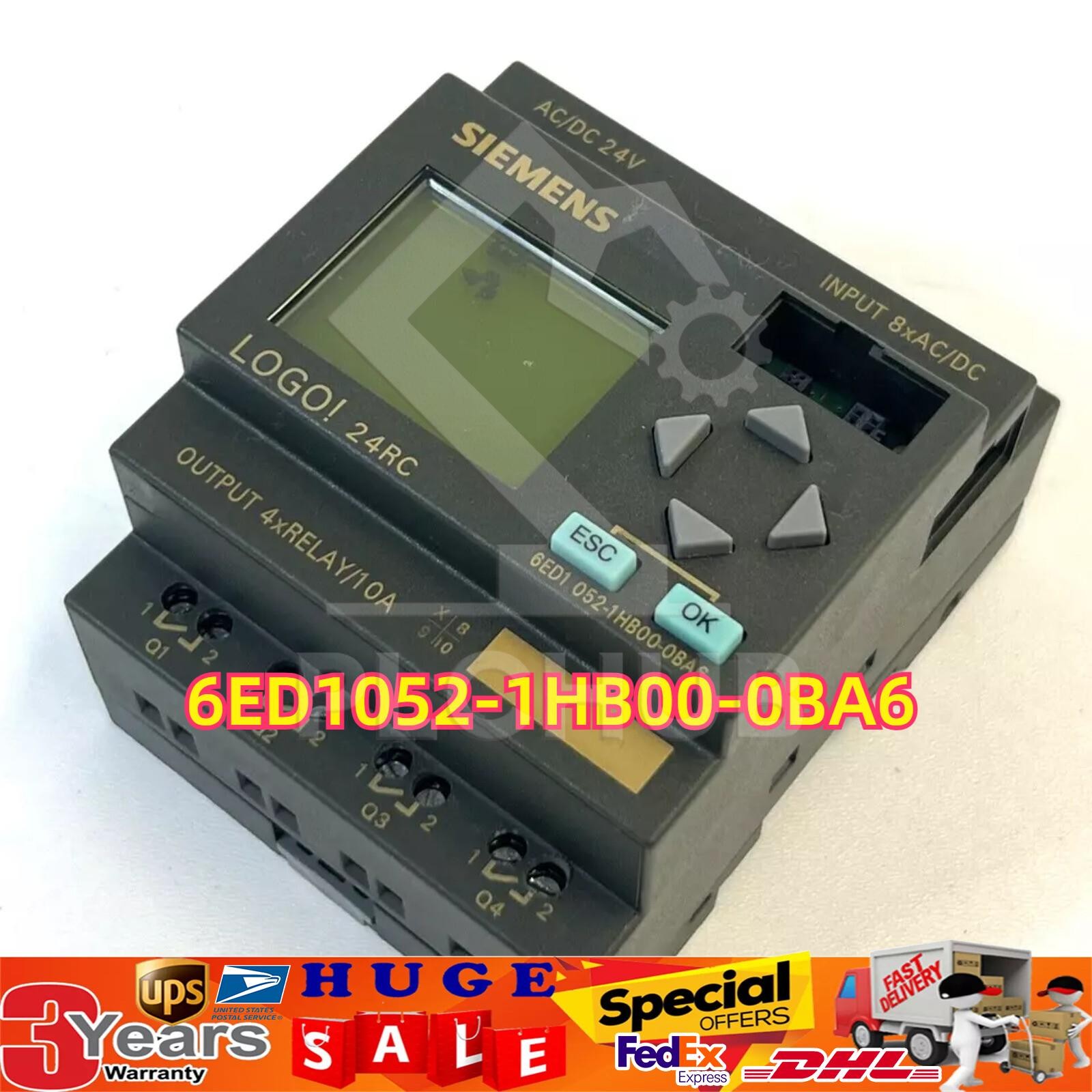 6ED1052-1HB00-0BA6 New Siemens 6ED1 052-1HB00-0BA6 LOGO 24RC logic module