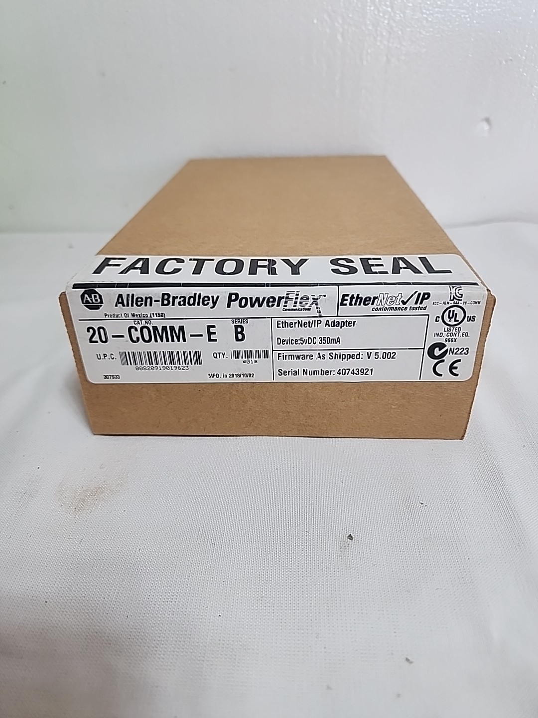 New Sealed Allen-Bradley 20-COMM-E Series B AB 20COMME Ethernet / IP Adaptor