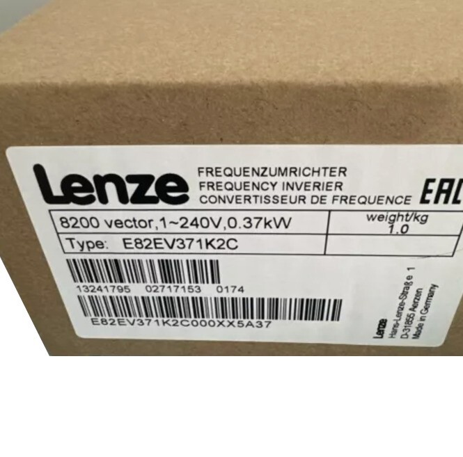 E82EV371K2C 1PC NEW Sealed LENZE Inverter 8200 Vector 1~240V 0.37KW E82EV371K2C