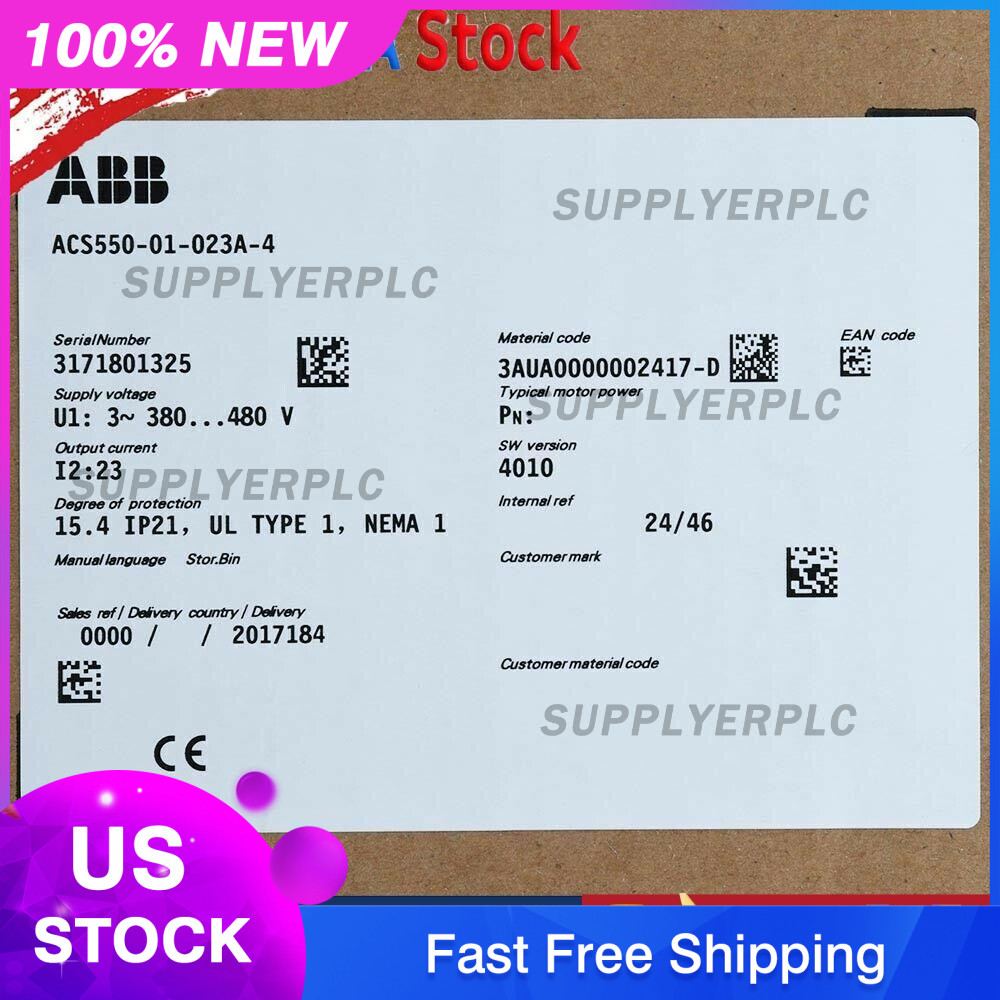 1pcs Brand New In Box ABB Inverter ACS550-01-023A-4 No Keypad