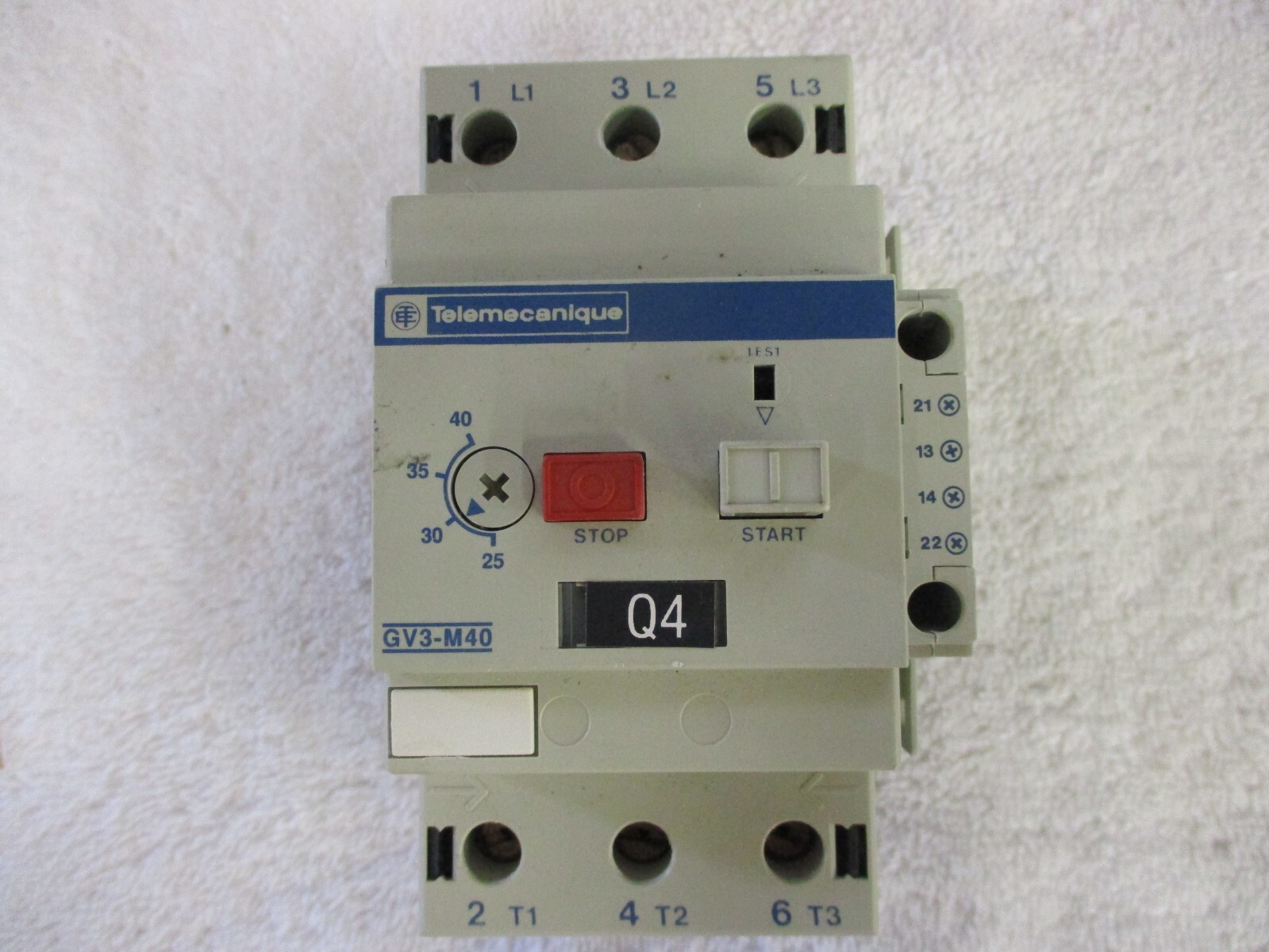 Telemecanique Contactor GV3-M40 w/GV1-A01 Auxiliary Contact