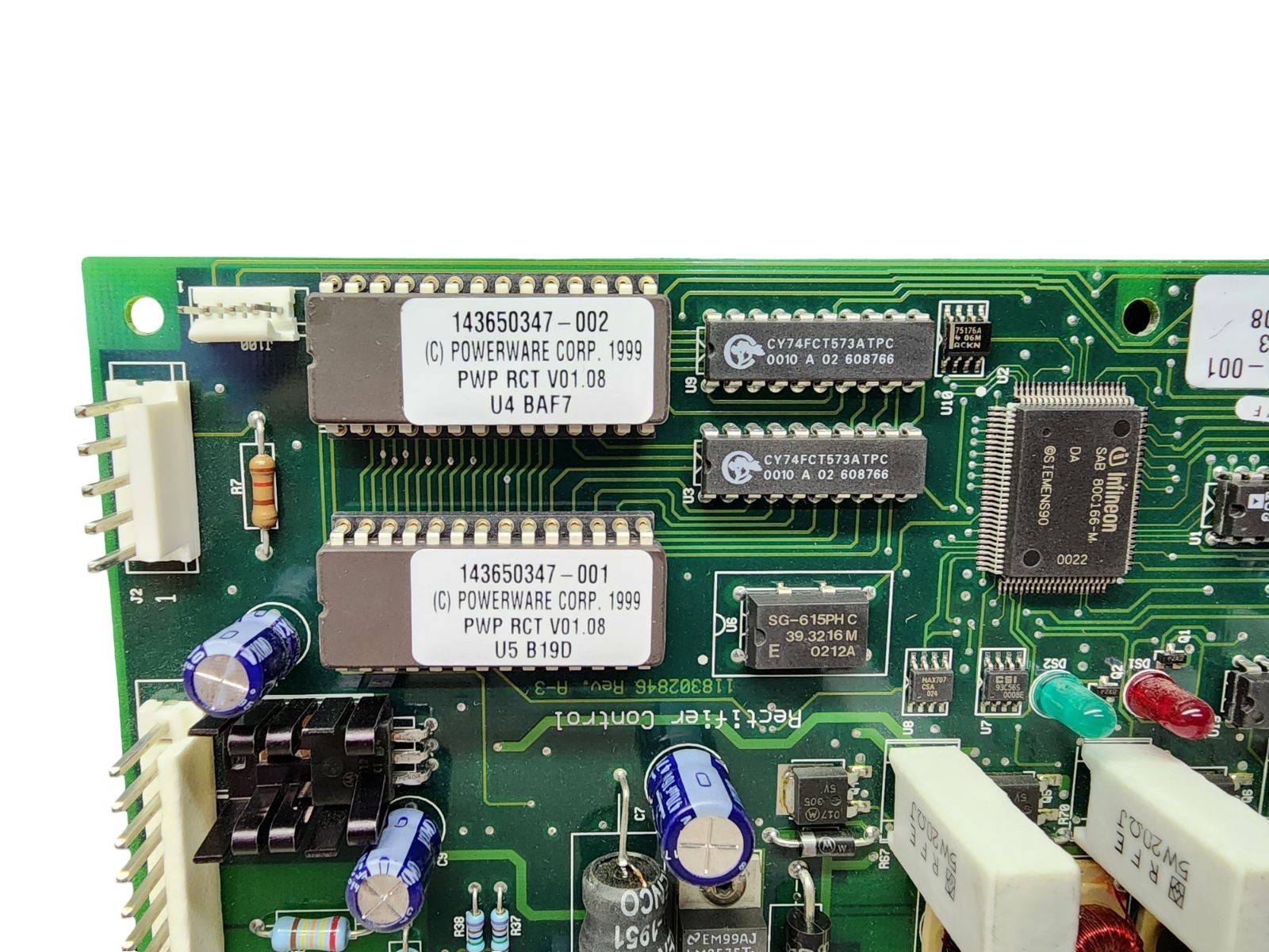 Powerware / Exide 101073074‑001 Rev B03 Rectifier Control Board PCB Assembly