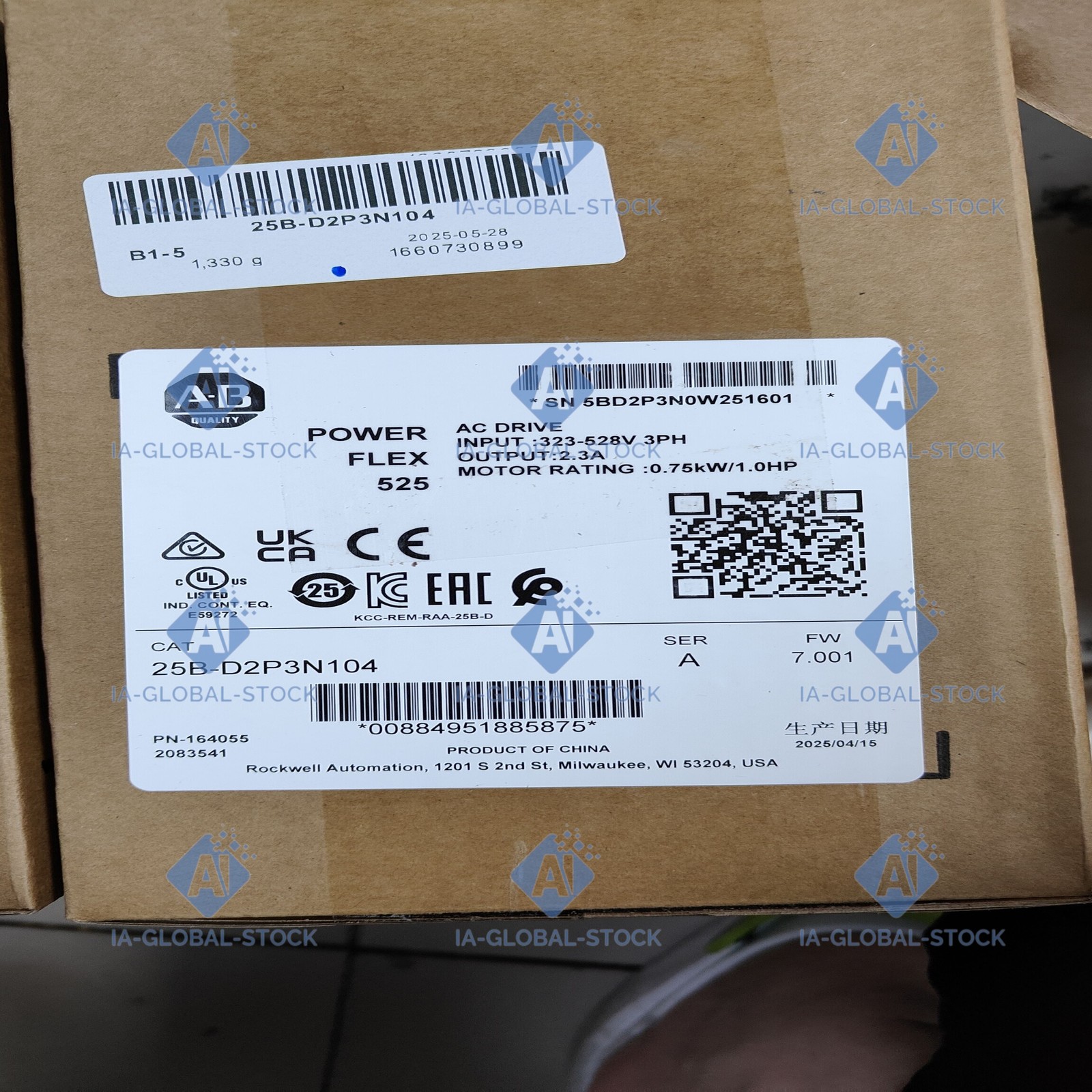 Free Shipping 1PC Sealed NEW Allen-Bradley 25B-D2P3N104 Warranty Included