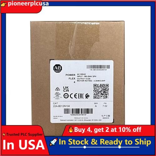 Factory Sealed Allen-Bradley 22A-B012N104 /A Powerflex 4 AC Drive US Free Tax