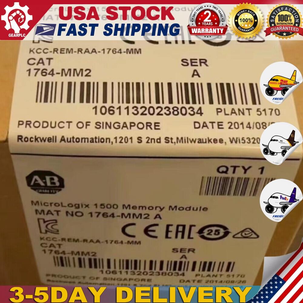 Allen-Bradley 1764-MM2 MicroLogix 1500 16 KB Memory 1764MM2 NEW US Free Tax