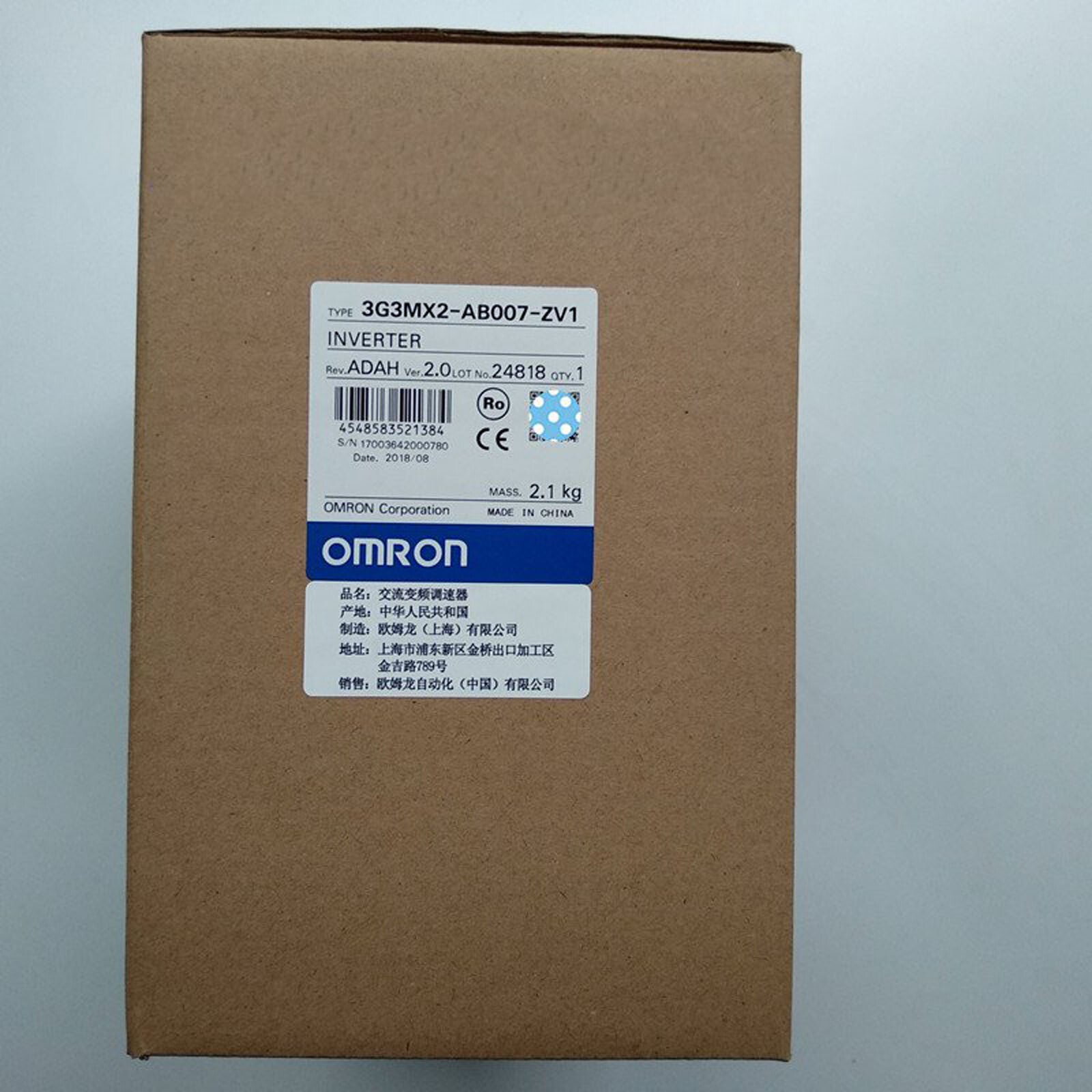 1PC Omron 3G3MX2-AB007-ZV1 3G3MX2AB007ZV1 Inverter PLC New